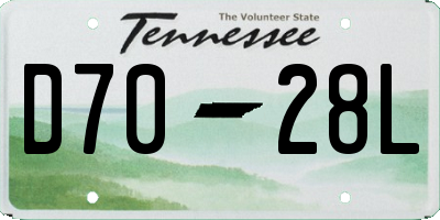 TN license plate D7028L