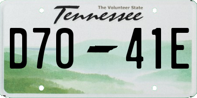 TN license plate D7041E