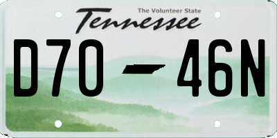 TN license plate D7046N