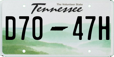 TN license plate D7047H