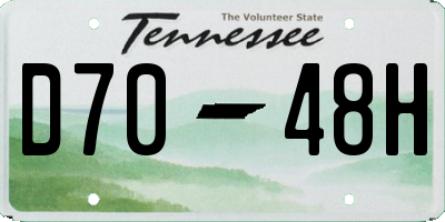 TN license plate D7048H