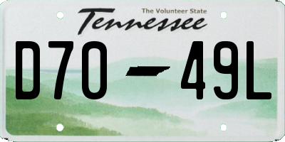 TN license plate D7049L