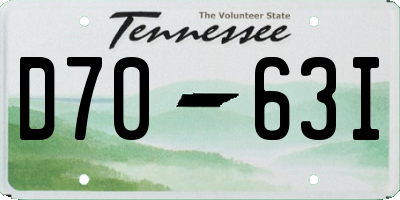 TN license plate D7063I