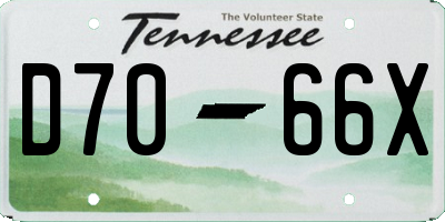 TN license plate D7066X