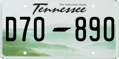 TN license plate D7089O