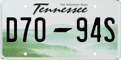 TN license plate D7094S