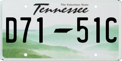 TN license plate D7151C