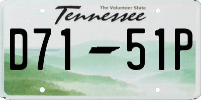 TN license plate D7151P