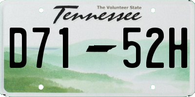 TN license plate D7152H