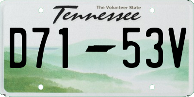 TN license plate D7153V