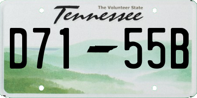 TN license plate D7155B