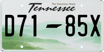 TN license plate D7185X