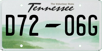 TN license plate D7206G