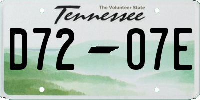 TN license plate D7207E