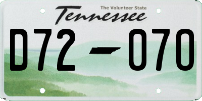 TN license plate D7207O