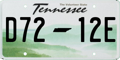 TN license plate D7212E