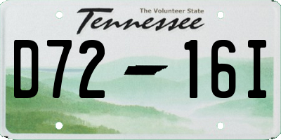 TN license plate D7216I