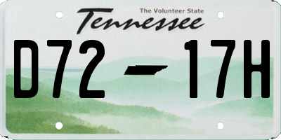 TN license plate D7217H