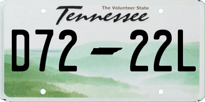 TN license plate D7222L