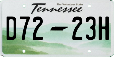 TN license plate D7223H