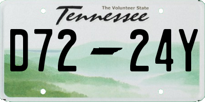 TN license plate D7224Y