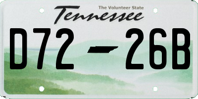 TN license plate D7226B