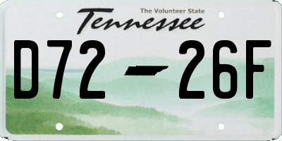 TN license plate D7226F