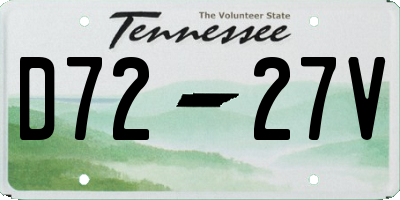 TN license plate D7227V