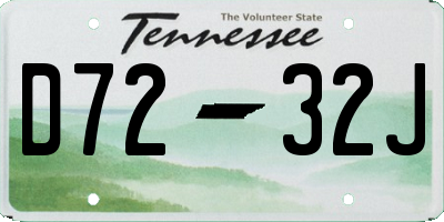 TN license plate D7232J