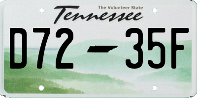 TN license plate D7235F