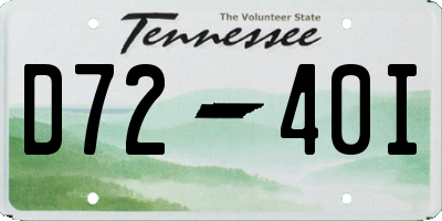 TN license plate D7240I