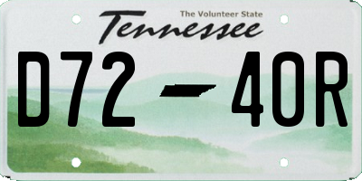 TN license plate D7240R