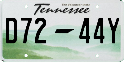 TN license plate D7244Y