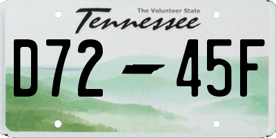 TN license plate D7245F