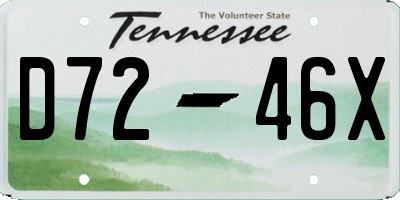 TN license plate D7246X
