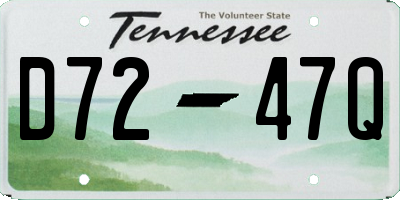 TN license plate D7247Q