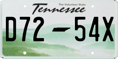 TN license plate D7254X