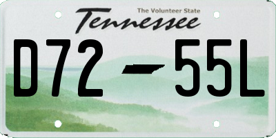 TN license plate D7255L