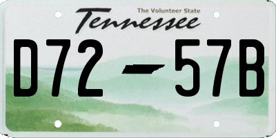 TN license plate D7257B