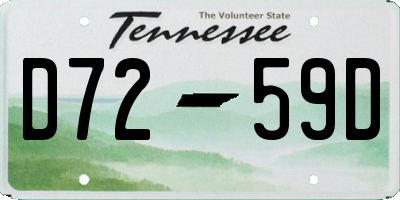 TN license plate D7259D