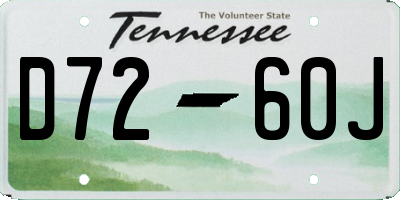 TN license plate D7260J