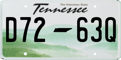 TN license plate D7263Q
