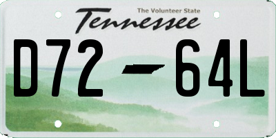 TN license plate D7264L