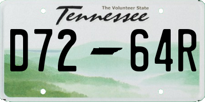 TN license plate D7264R