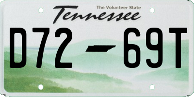 TN license plate D7269T