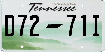 TN license plate D7271I