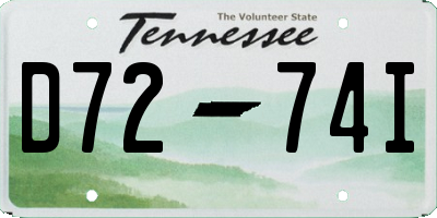 TN license plate D7274I