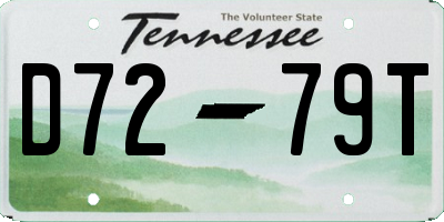 TN license plate D7279T
