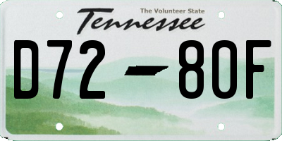 TN license plate D7280F
