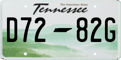 TN license plate D7282G